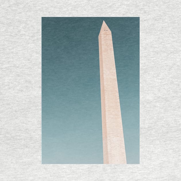 Washington Monument tall obelisk in National Mall Washington DC retro colors by brians101